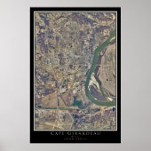 Cape Girardeau Missouri Satellite Map Poster (Voorkant)