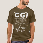 Cape Girardeau Regionale Luchthaven CGI T-shirt (Voorkant)