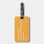 Cape Gooseberry gele kleurnaam Bagagelabel (Achterkant verticaal)