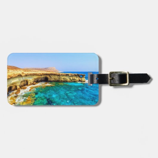 Cape Greco Cyprus gestileerd Bagagelabel (Voorkant horizontaal)