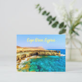 Cape Greco Cyprus gestileerd Briefkaart (Staand voorkant)