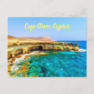 Cape Greco Cyprus gestileerd Briefkaart