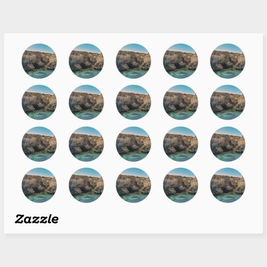 Cape Greco, Cyprus Ronde Sticker (Vel)