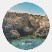 Cape Greco, Cyprus Ronde Sticker (Voorkant)