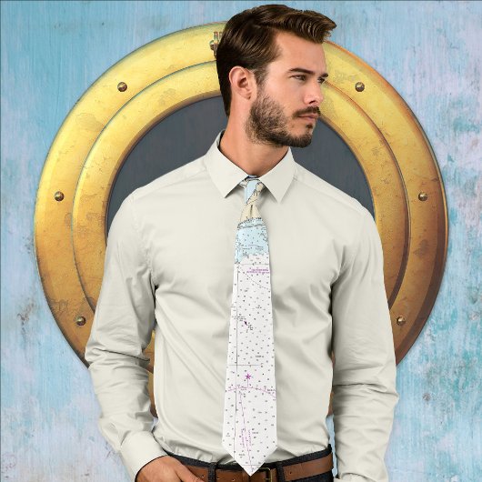 Cape Hatteras aan Charleston Authentic Nautical Stropdas