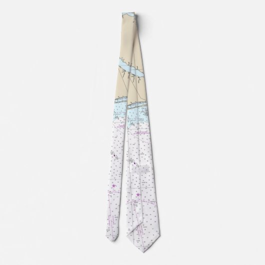 Cape Hatteras aan Charleston Authentic Nautical Stropdas (Achterkant)