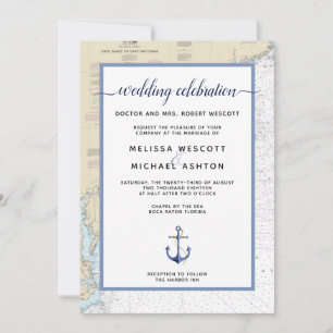 Cape Hatteras Authentic Nautical Wedding  Kaart