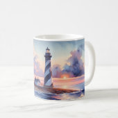 Cape Hatteras Lighthouse at Sunset Coastline Koffiemok (Voorkant rechts)