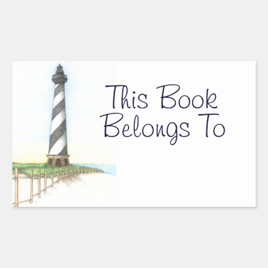 Cape Hatteras Lighthouse Book Label Stickers (Voorkant)