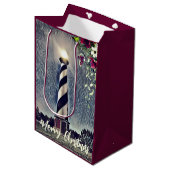Cape Hatteras Lighthouse Buitenbanken OBX Kerstmis Medium Cadeauzakje (Voorkant Gekanteld)