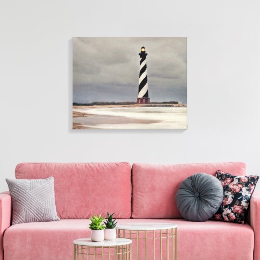 CAPE HATTERAS LIGHTHOUSE CANVAS AFDRUK (Insitu (Woonkamer))