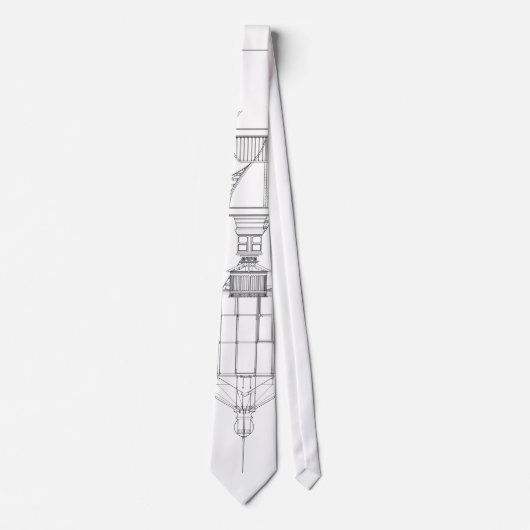 Cape Hatteras Lighthouse Lantern Room Blueprint Stropdas (Voorkant)