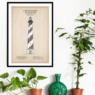 Cape Hatteras Lighthouse - North Carolina - SBD Foto Afdruk