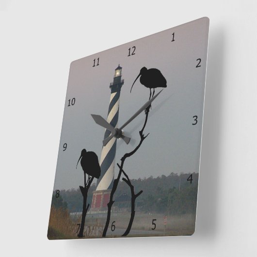 CAPE HATTERAS LIGHTHOUSE VIERKANTE KLOK (Hoek)