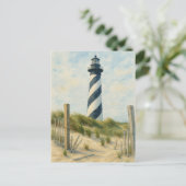 Cape Hatteras Lighthouse Watercolor Briefkaart (Staand voorkant)