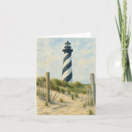 Cape Hatteras Lighthouse Watercolor Notitiekaartje