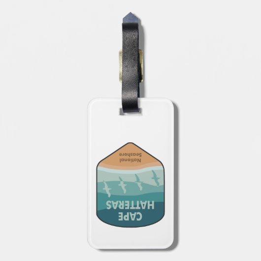 Cape Hatteras National Seashore Seagulls Bagagelabel (Achterkant verticaal)