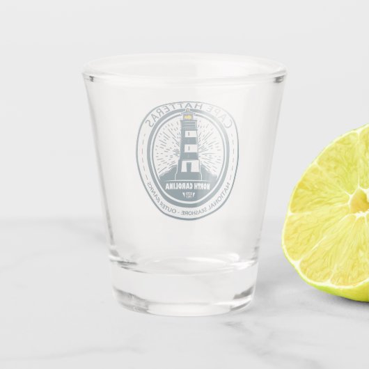 Cape Hatteras Nationale Seashore Buitenbanken Shot Glas (Achterkant)