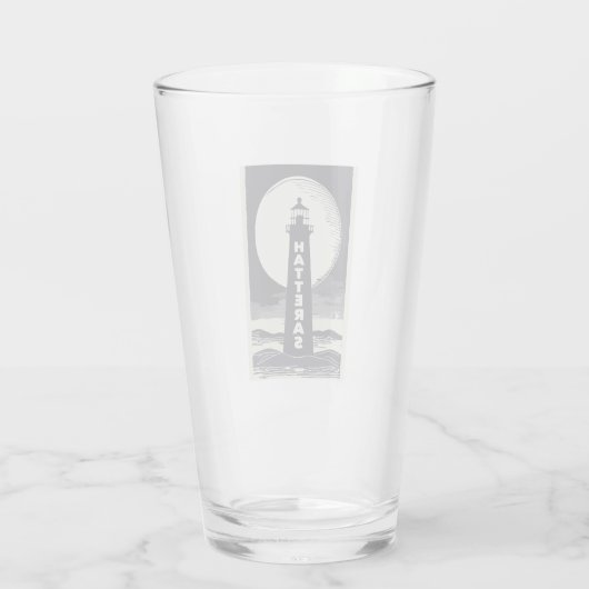 Cape Hatteras North Carolina Lighthouse Moon Glas (Achterkant)