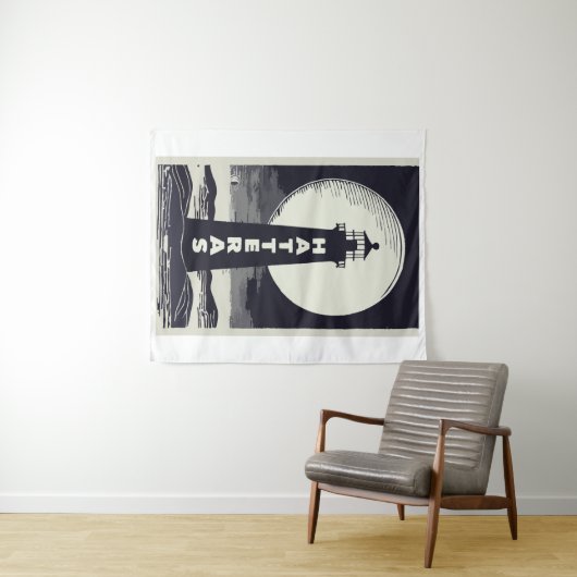 Cape Hatteras North Carolina Lighthouse Moon Wandkleed (In Situ (horizontaal))