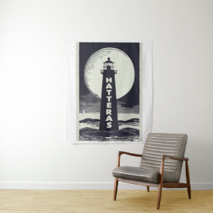 Cape Hatteras North Carolina Lighthouse Moon Wandkleed