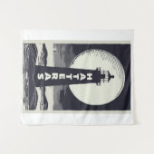 Cape Hatteras North Carolina Lighthouse Moon Wandkleed (Voorkant (horizontaal))