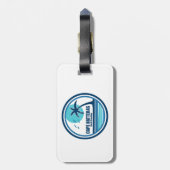 Cape Hatteras North Carolina Palm Boom Vogels Bagagelabel (Achterkant verticaal)