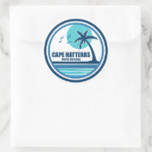 Cape Hatteras North Carolina Palmbomen Ronde Sticker (Tas)
