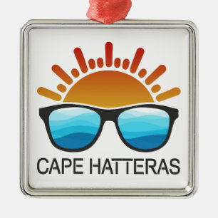 Cape Hatteras North Carolina Zonnebrillen Metalen Ornament