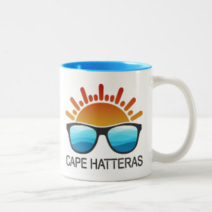 Cape Hatteras North Carolina Zonnebrillen Tweekleurige Koffiemok