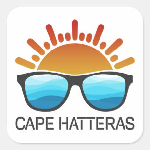 Cape Hatteras North Carolina Zonnebrillen Vierkante Sticker