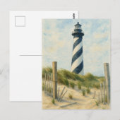 Cape Hatteras Vuurtoren Aquarel Briefkaart (Voorkant / Achterkant)