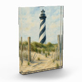 Cape Hatteras Vuurtoren Aquarel Fotoblokken (Links)