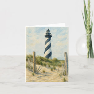 Cape Hatteras Vuurtoren Aquarel Notitiekaartje