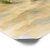 Cape Hatteras Vuurtoren Aquarel Perfect Poster (Hoek)