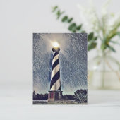 Cape Hatteras vuurtoren Buitenbanken OBX NC Briefkaart (Staand voorkant)