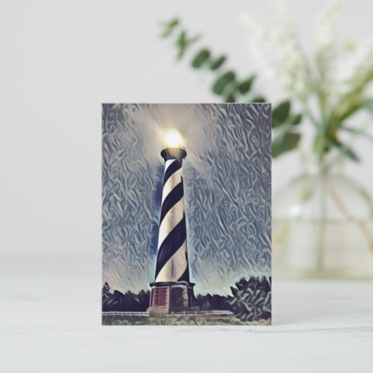 Cape Hatteras vuurtoren Buitenbanken OBX NC Briefkaart (Staand voorkant)