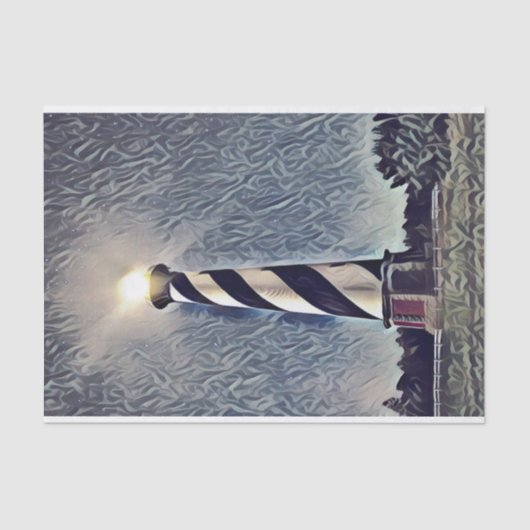 Cape Hatteras vuurtoren Buitenbanken OBX NC Tissuepapier (Voorkant)