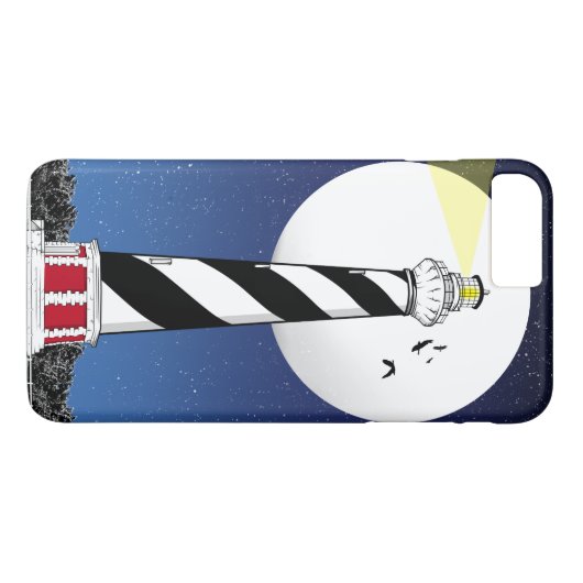 Cape Hatteras Vuurtoren ILLUSTRATIE Case-Mate iPhone Case (Achterkant (Horizontaal))