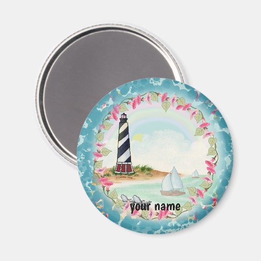 Cape Hatteras vuurtoren Magnet (Voorkant / Achterkant)
