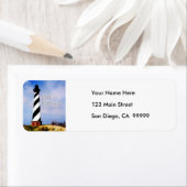 Cape Hatteras Vuurtoren Poster Tekst Cape Hatteras Etiket (Insitu)