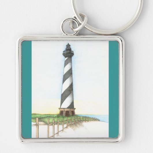 Cape Hatteras Vuurtoren Sleutelhanger (Voorkant)