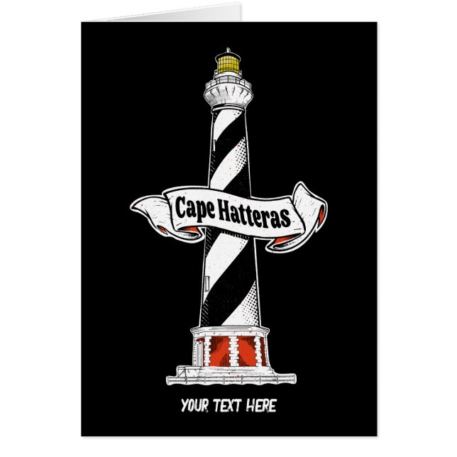 Cape Hatteras Vuurtoren zwart-wit (Voorkant)