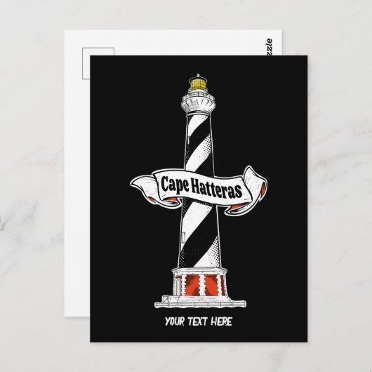 Cape Hatteras Vuurtoren zwart-wit Briefkaart (Voorkant / Achterkant)