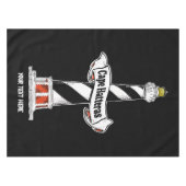 Cape Hatteras Vuurtoren zwart-wit Tafelkleed (Voorkant (Horizontaal))