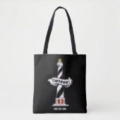 Cape Hatteras Vuurtoren zwart-wit Tote Bag (Voorkant)