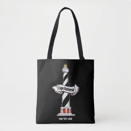Cape Hatteras Vuurtoren zwart-wit Tote Bag (Voorkant)