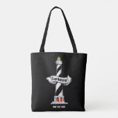 Cape Hatteras Vuurtoren zwart-wit Tote Bag (Achterkant)