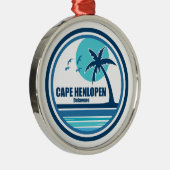 Cape Henlopen Delaware Palm Tree Vogels Metalen Ornament (Rechts)