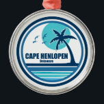 Cape Henlopen Delaware Palm Tree Vogels Metalen Ornament<br><div class="desc">Cape Henlopen,  dat gelegen is op het punt waar de Delaware Bay de Atlantische Oceaan ontmoet,  biedt een unieke combinatie van natuurwonderen en culturele geschiedenis.</div>